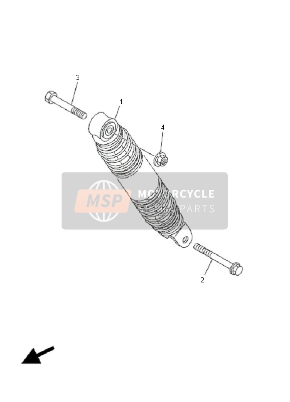 Yamaha YN50R NEOS 2008 Suspension arrière pour un 2008 Yamaha YN50R NEOS